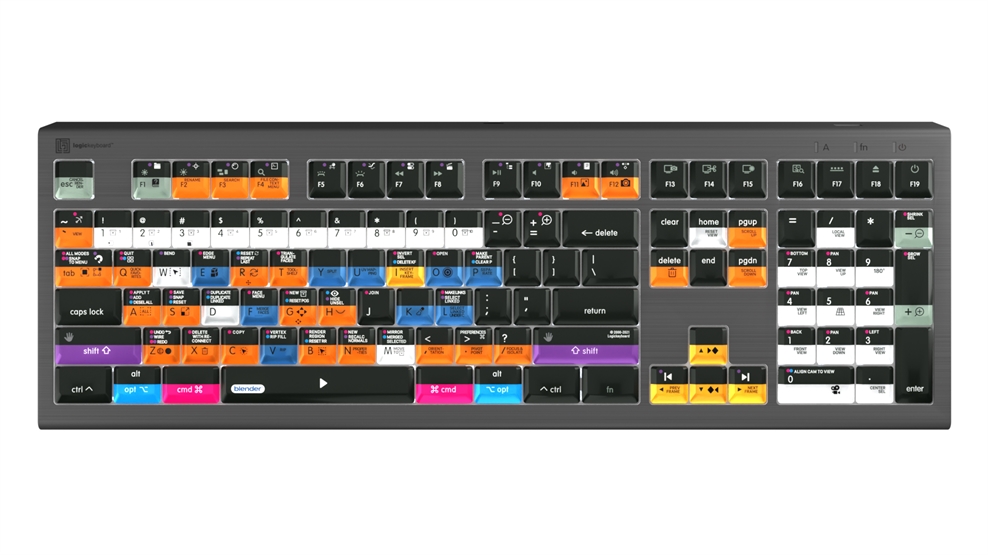 Logickeyboard Blender 3D Shortcut Astra2 Mac Keyboard